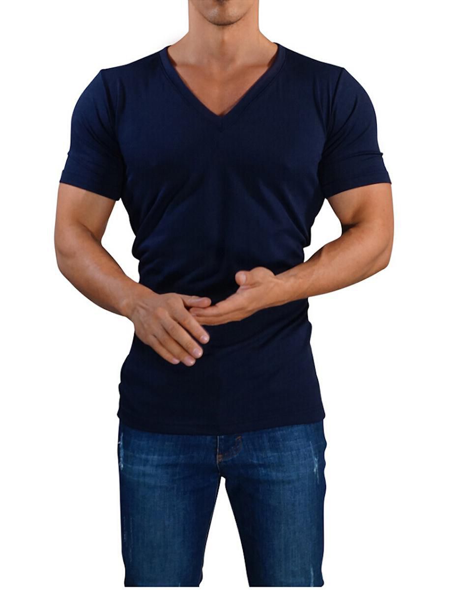 Playera John Leopard cuello V para hombre