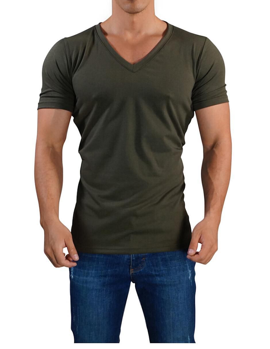 Playera cuello V para hombre 2