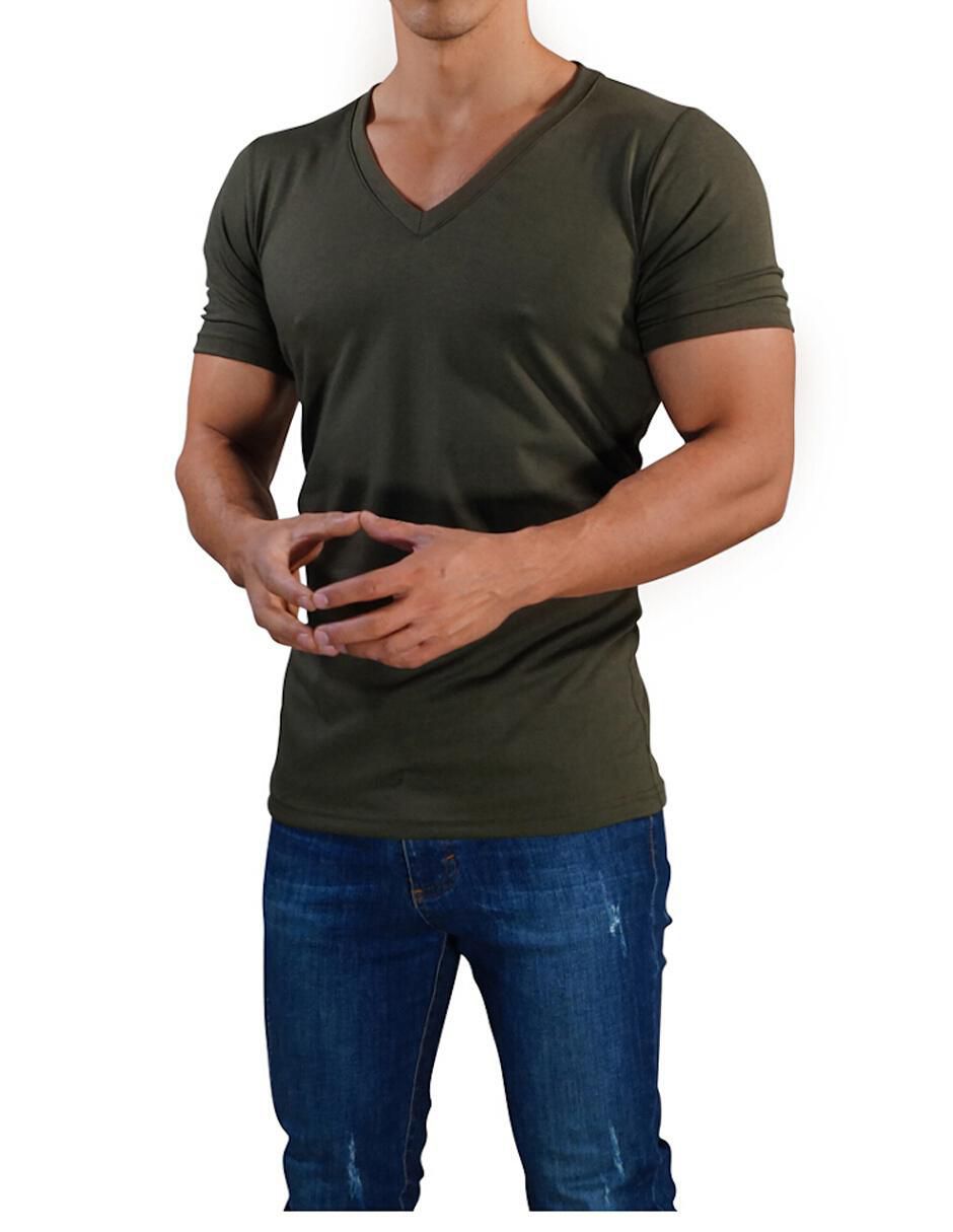 Playera cuello V para hombre 3