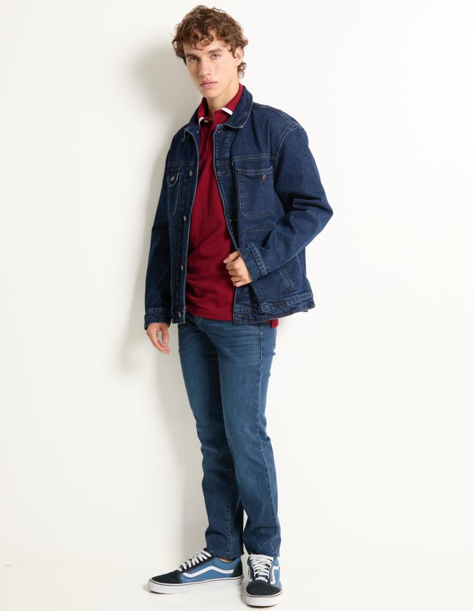 Jeans slim Aéropostale lavado obscuro para hombre