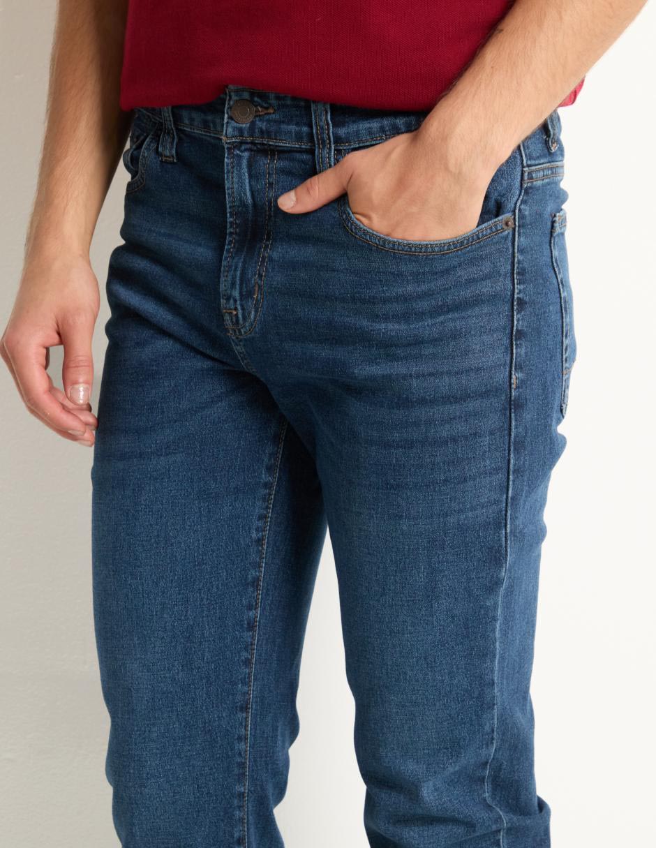 Jeans slim Aéropostale lavado obscuro para hombre