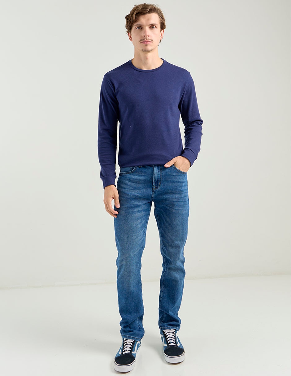 Jeans straight Aéropostale lavado medio para hombre
