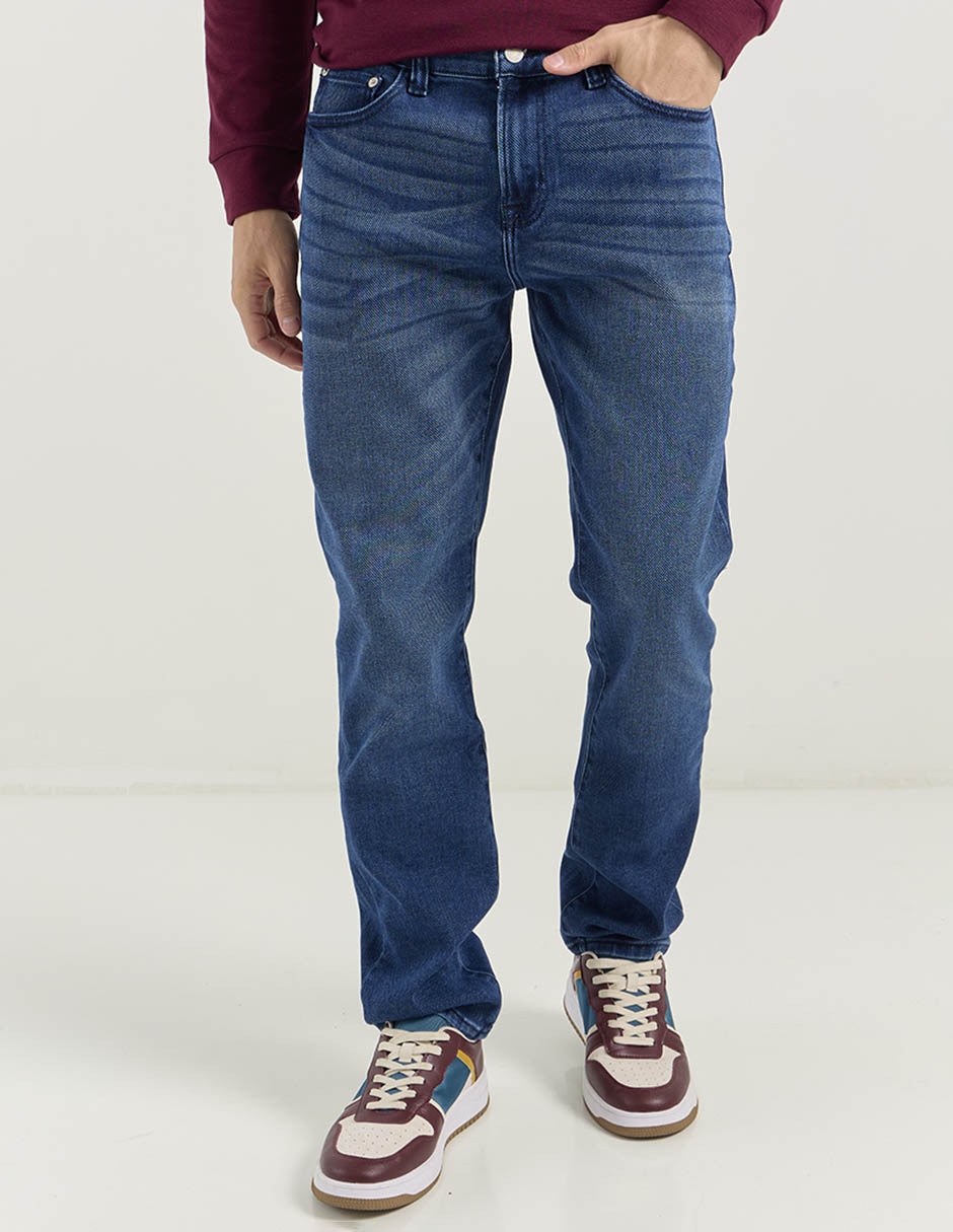 Jeans slim Aéropostale lavado stone wash para hombre
