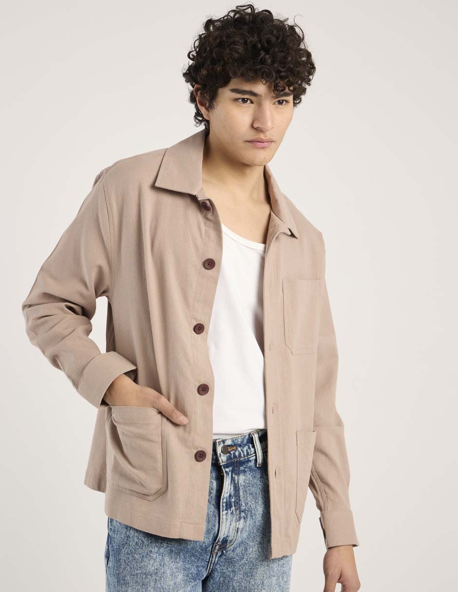 Sobrecamisa casual Aéropostale de algodón manga larga para hombre