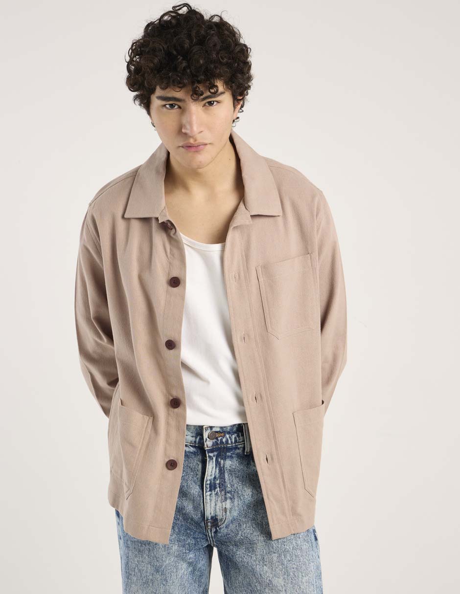 Sobrecamisa casual Aéropostale de algodón manga larga para hombre