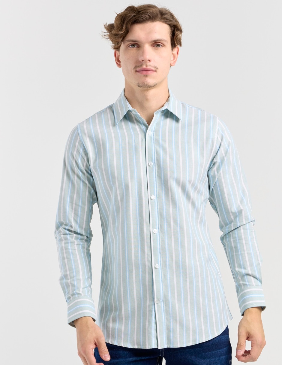Camisa casual Aéropostale de algodón manga larga para hombre