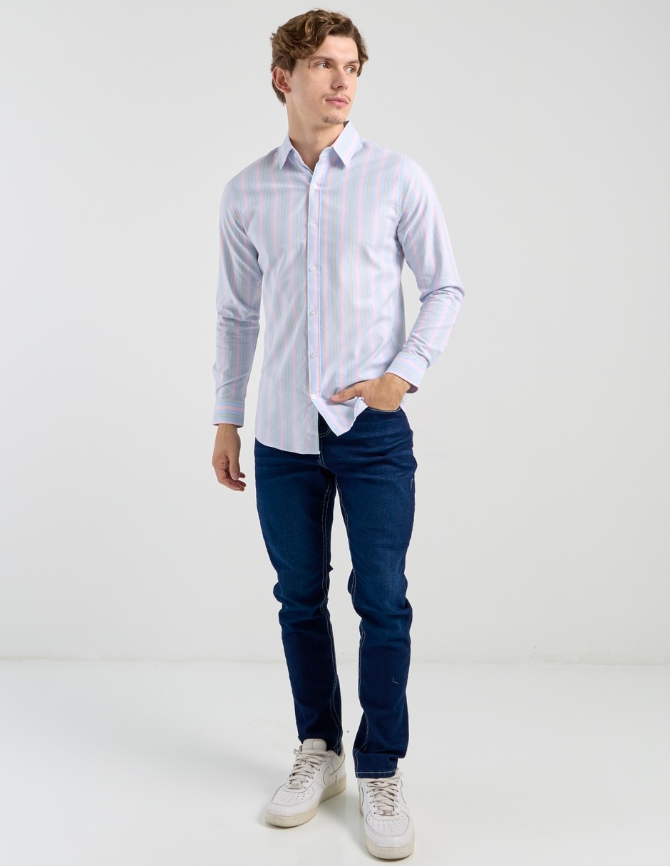 Camisa casual Aéropostale de algodón manga larga para hombre