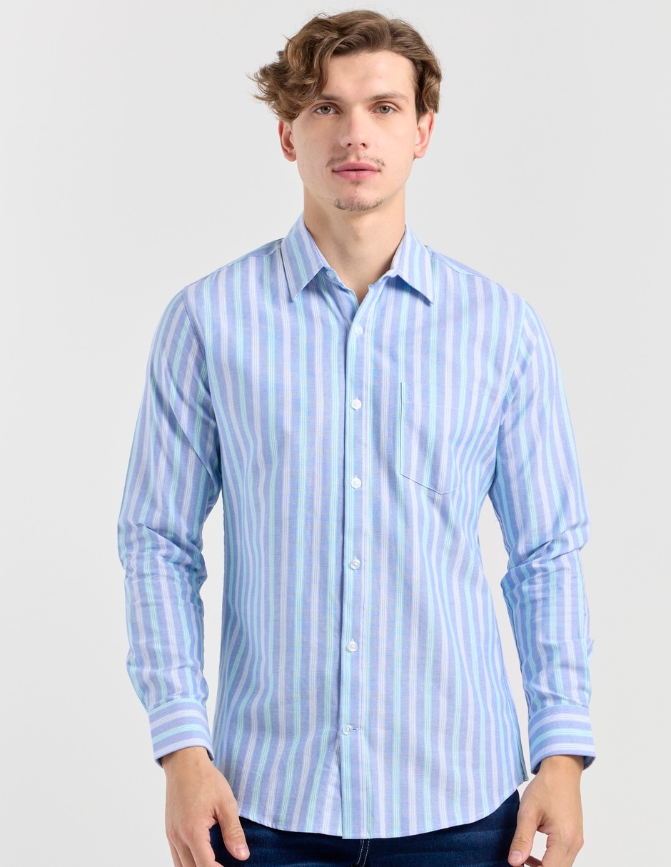 Camisa casual Aéropostale de algodón manga larga para hombre