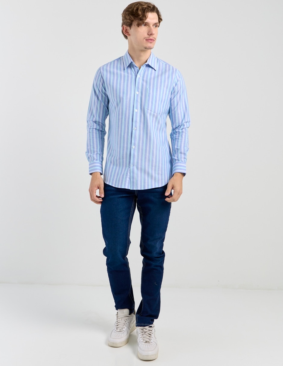 Camisa casual Aéropostale de algodón manga larga para hombre