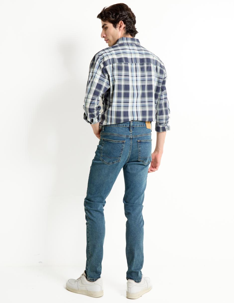 Jeans skinny Aéropostale lavado stone wash para hombre