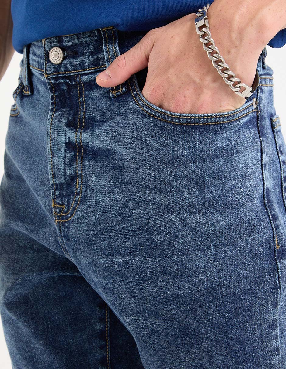 Jeans slim Aéropostale lavado stone wash para hombre