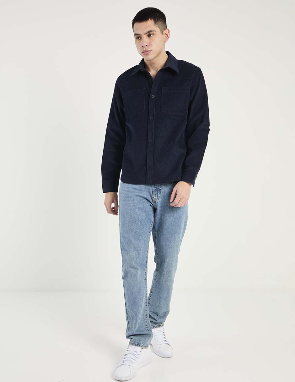 Sobrecamisa casual manga larga para hombre