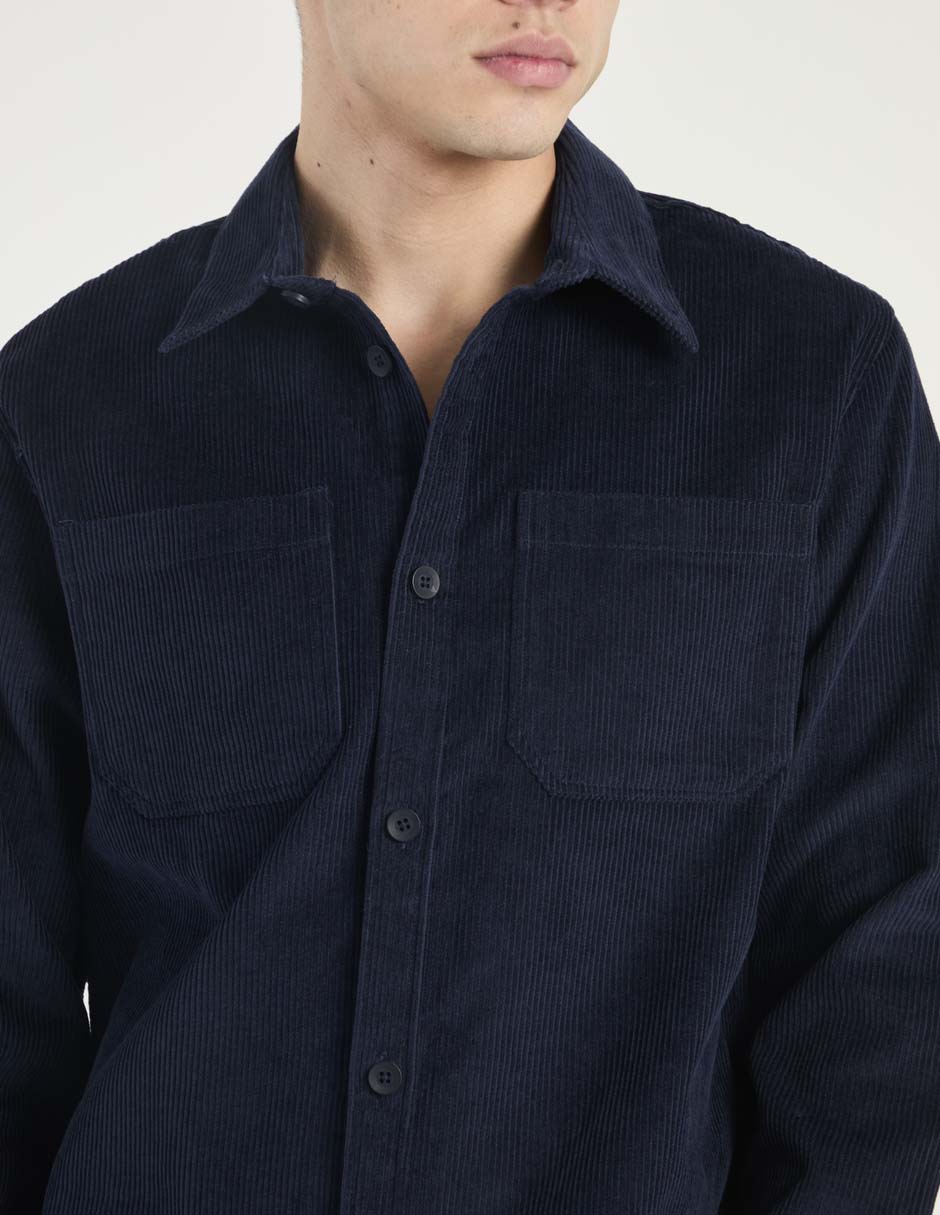 Sobrecamisa casual manga larga para hombre