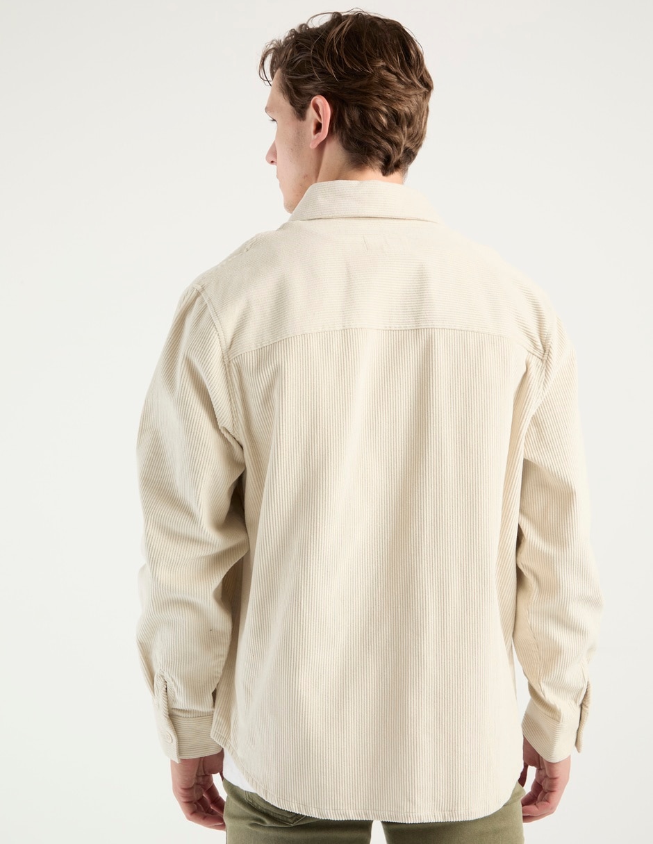 Sobrecamisa casual manga larga para hombre