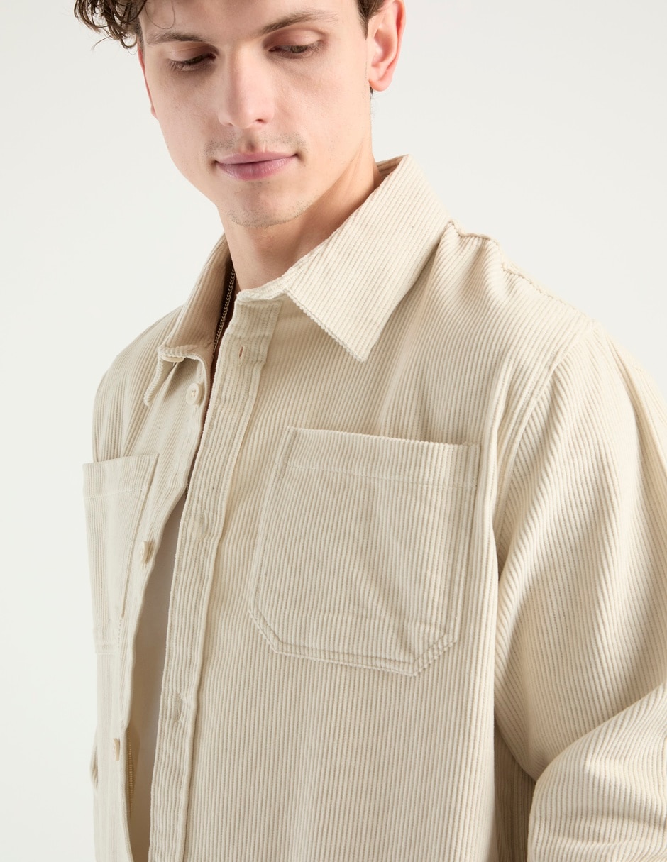 Sobrecamisa casual manga larga para hombre