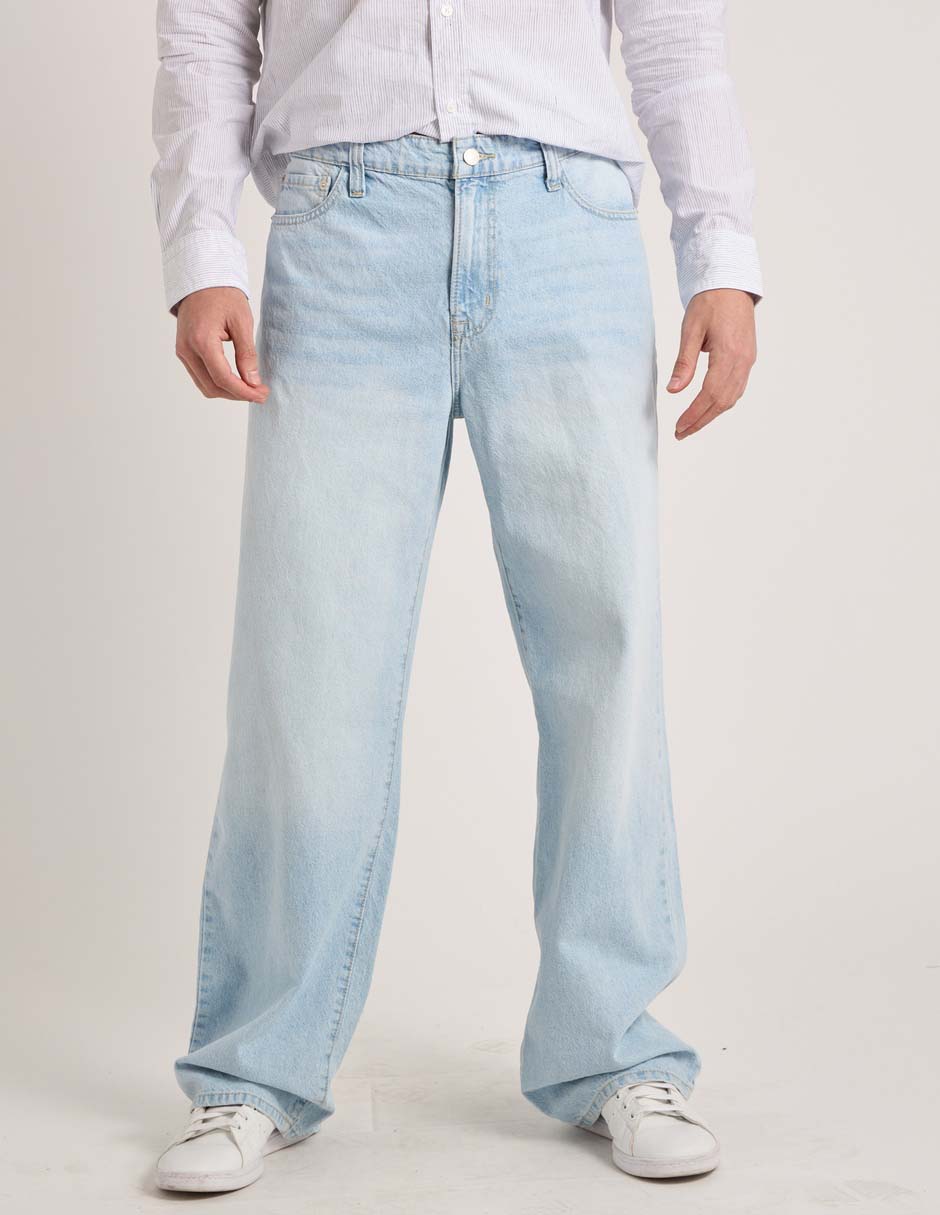 "jeans" relaxed baggy aéropostale 35758aero "lavado" bleach "para hombre"