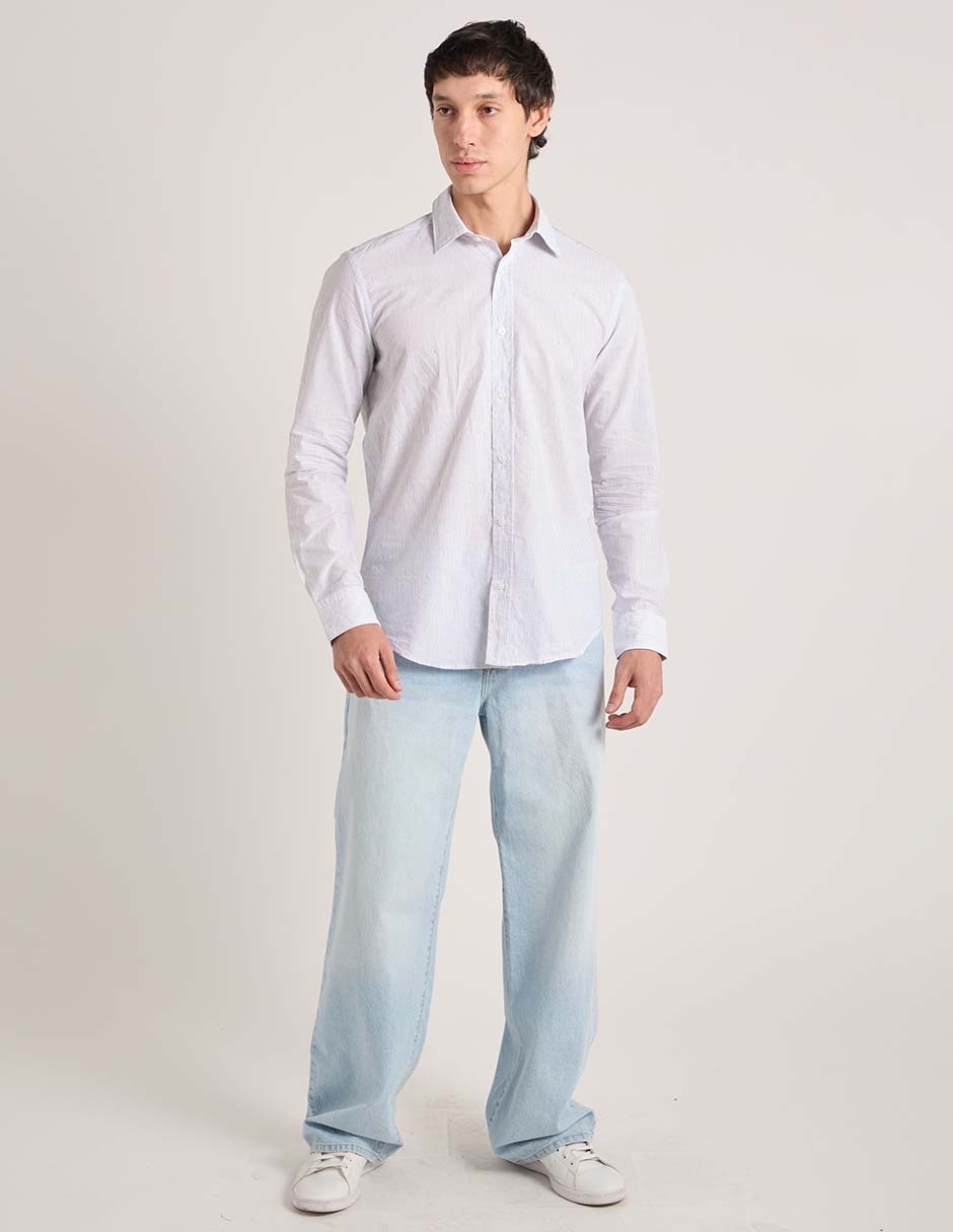 Jeans baggy Aero lavado bleach para hombre