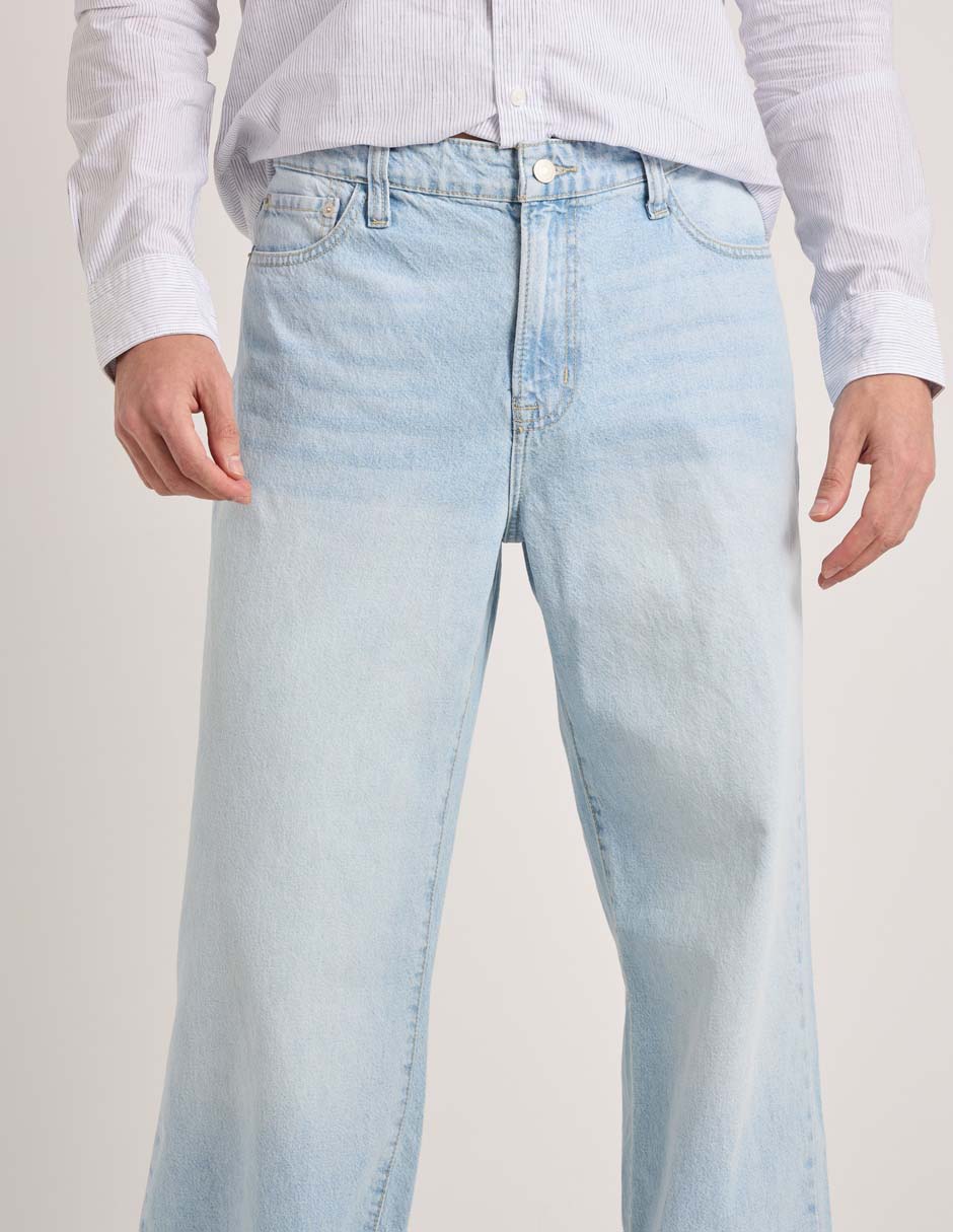 Jeans baggy Aero lavado bleach para hombre