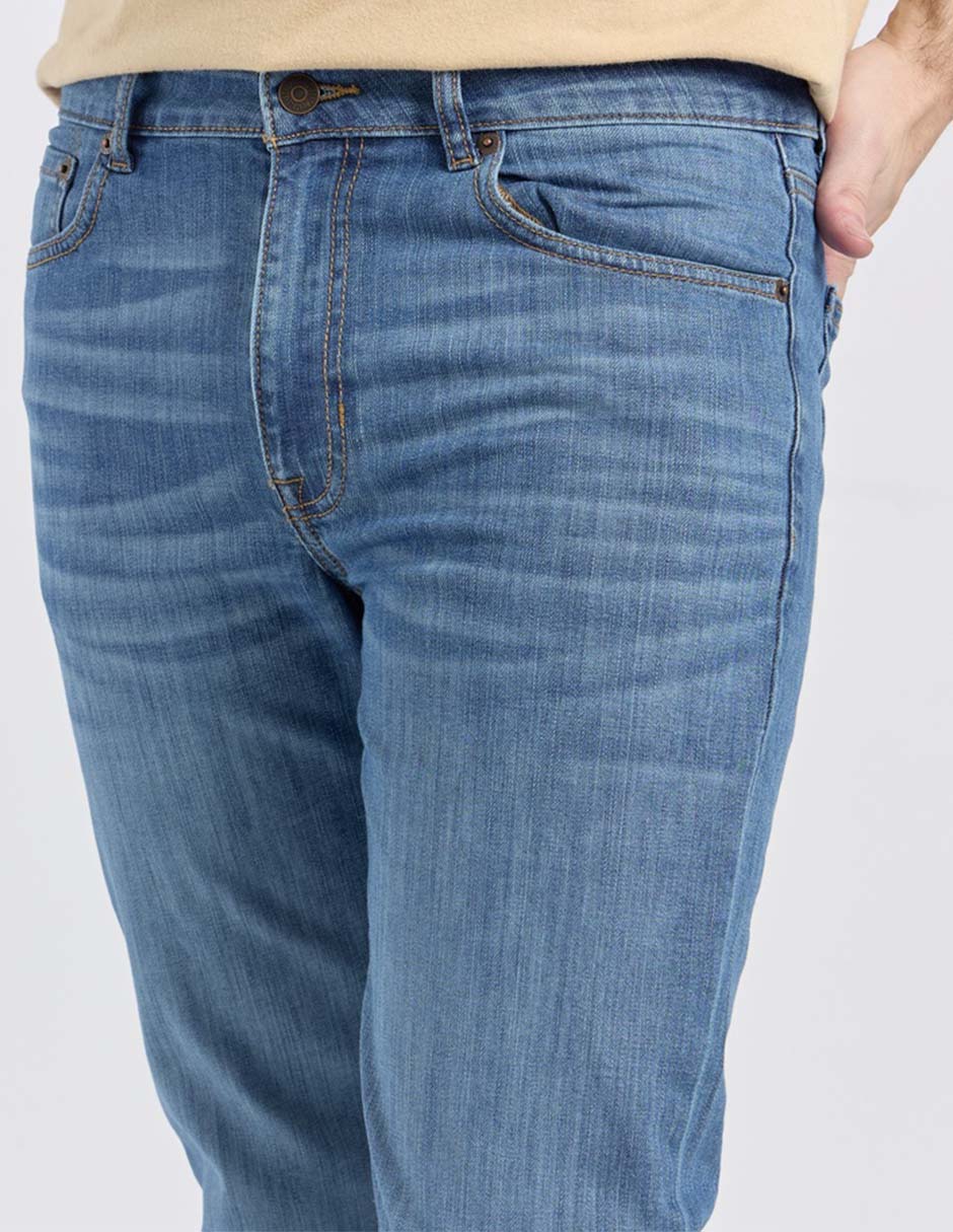 Jeans straight Aéropostale lavado stone wash para hombre