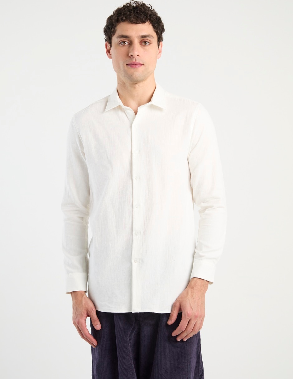 Camisa casual Aéropostale de algodón manga larga para hombre