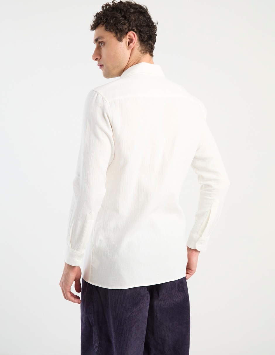 Camisa casual Aéropostale de algodón manga larga para hombre