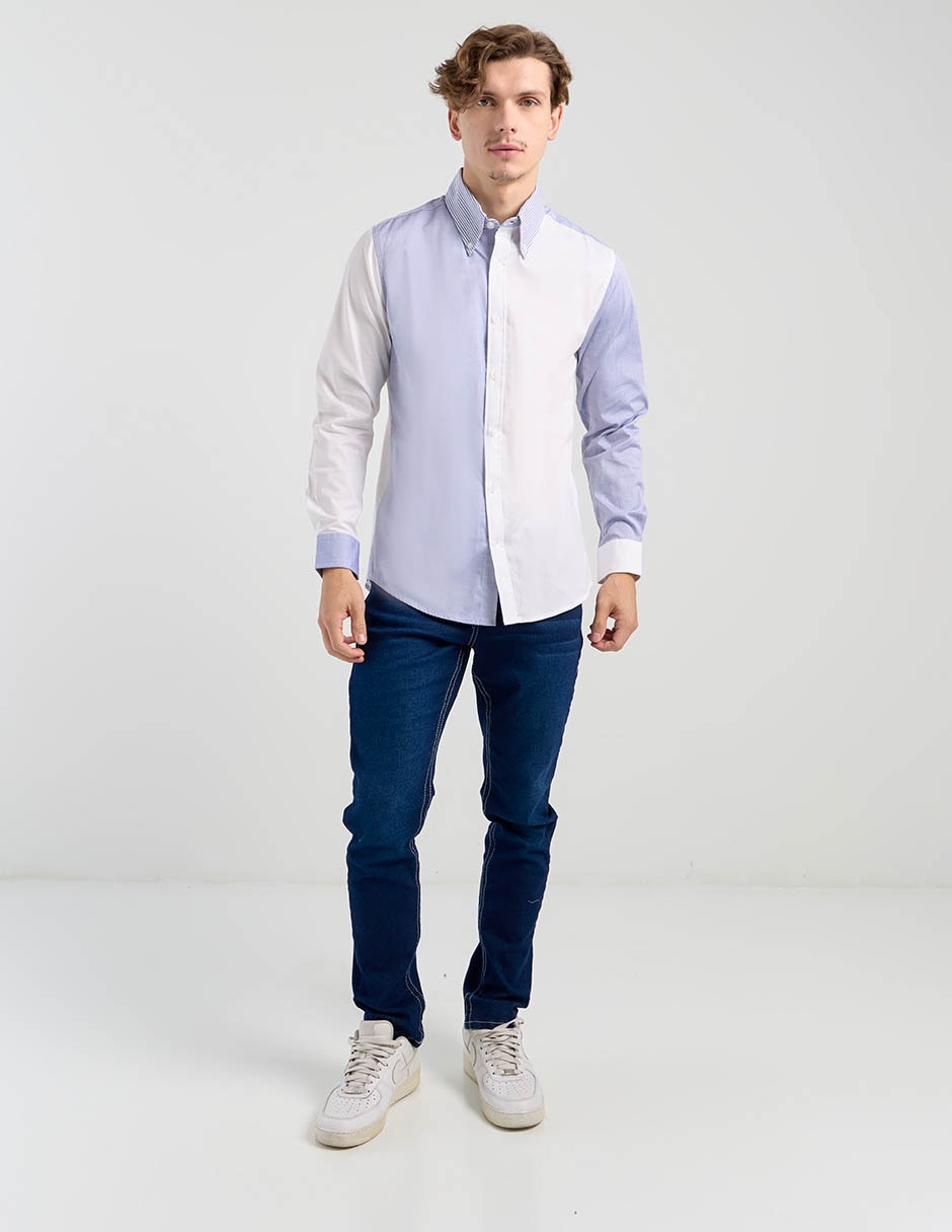 Camisa casual Aéropostale de algodón manga larga para hombre
