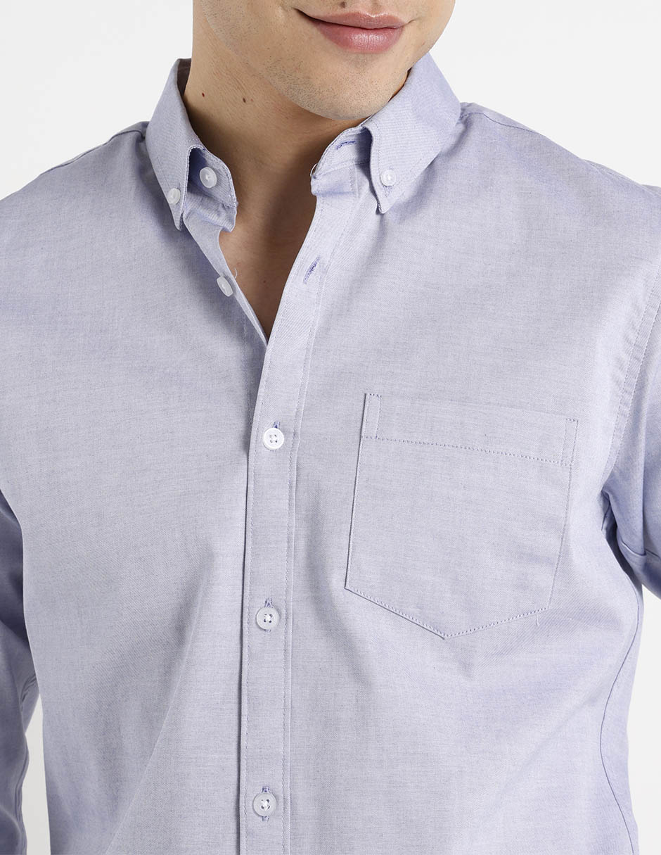 Camisa casual de algodón manga larga para hombre 9