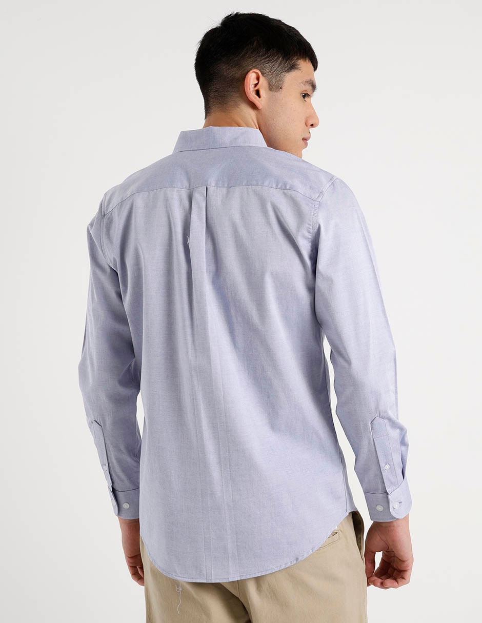 Camisa casual de algodón manga larga para hombre 11
