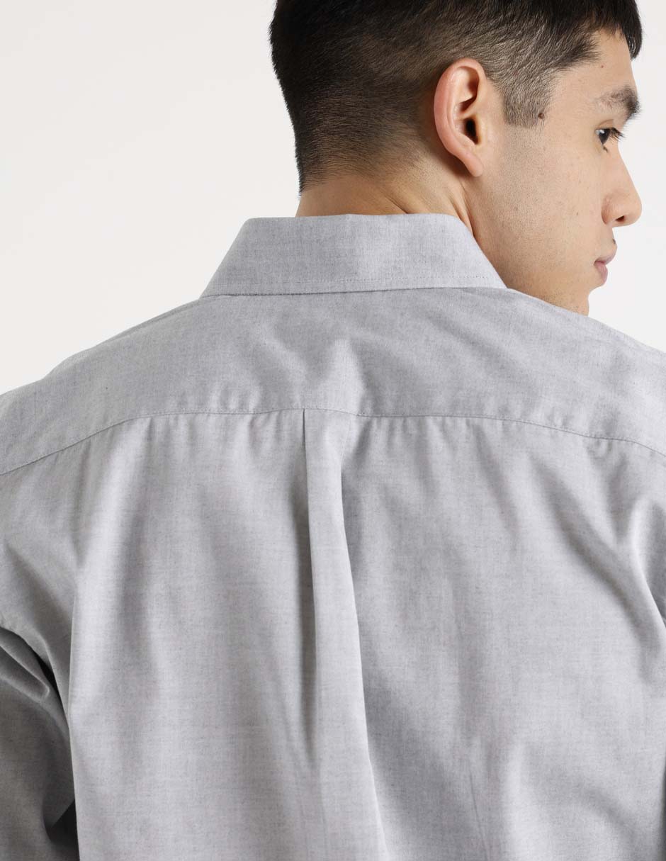 Camisa casual de algodón manga larga para hombre 10