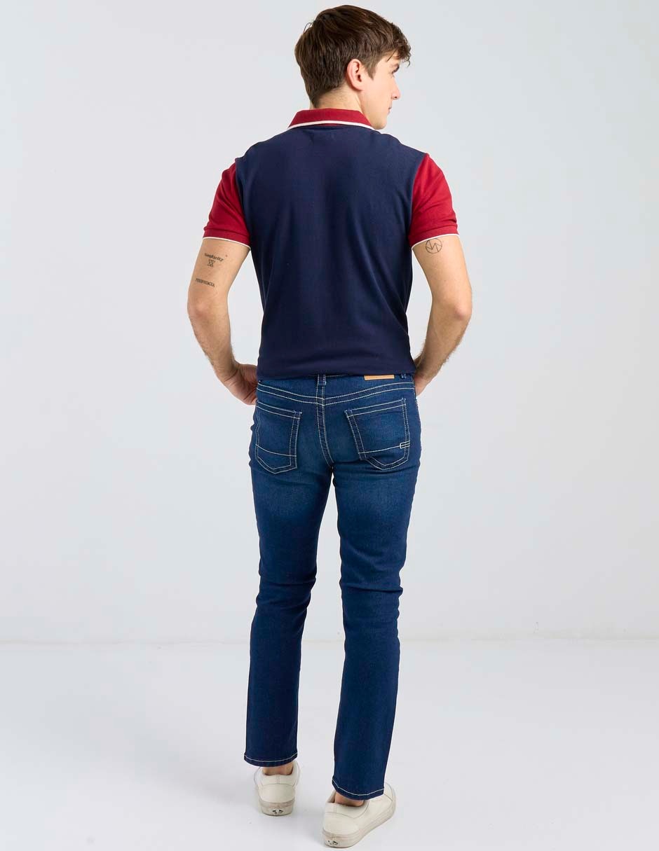 Jeans straight Aéropostale lavado stone wash para hombre