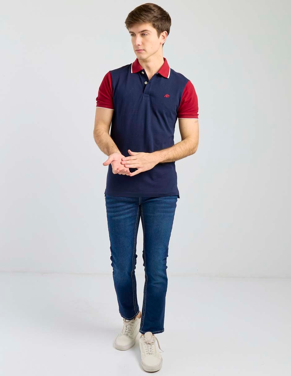 Jeans straight Aéropostale lavado stone wash para hombre