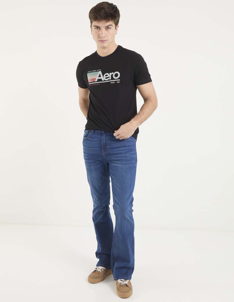 Jeans boot Aéropostale lavado whisker para hombre