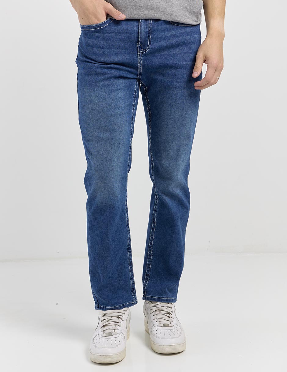 Jeans straight Aero lavado medio para hombre