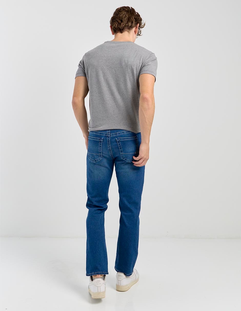 Jeans straight Aero lavado medio para hombre