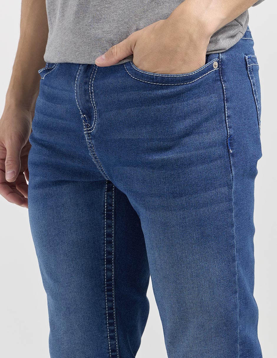 Jeans straight Aero lavado medio para hombre