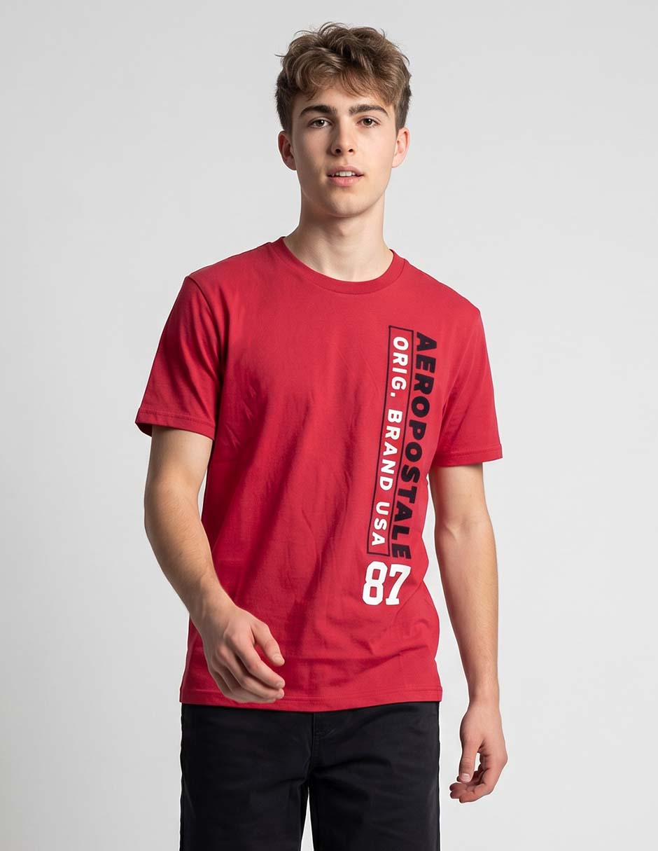 Playera aéropostale cuello redondo para hombre