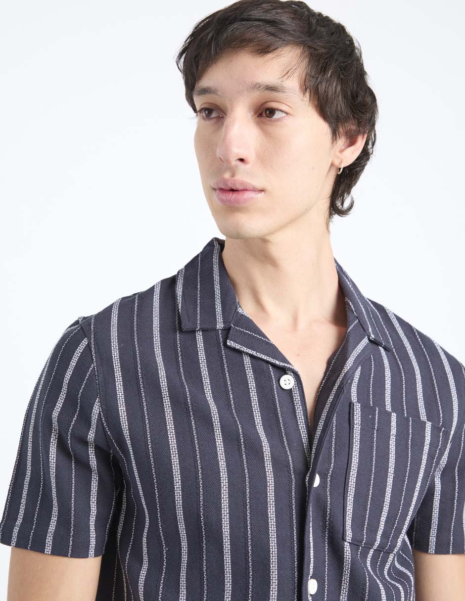 Camisa casual manga corta para hombre 4
