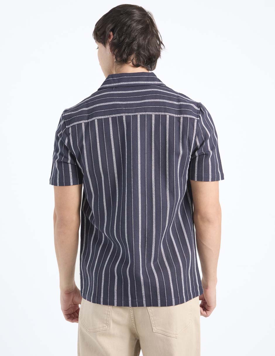 Camisa casual manga corta para hombre 6