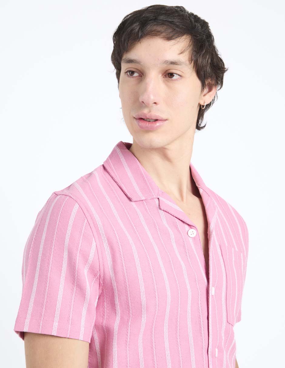 Camisa casual manga corta para hombre 4