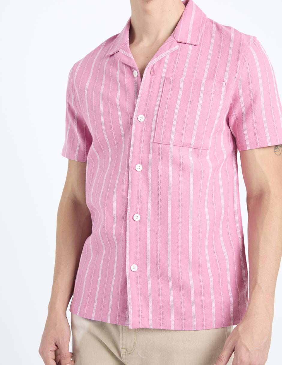 Camisa casual manga corta para hombre 5