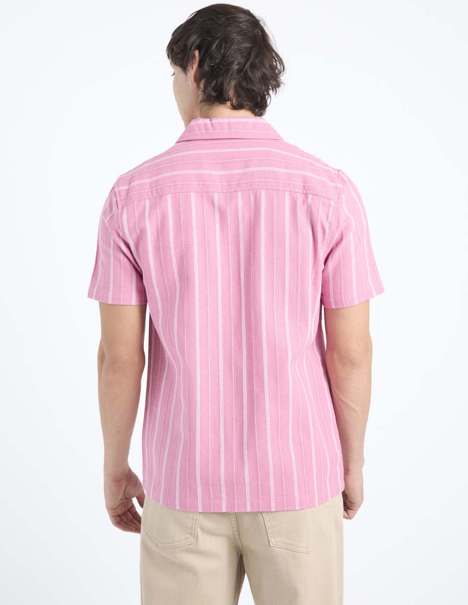 Camisa casual manga corta para hombre 6