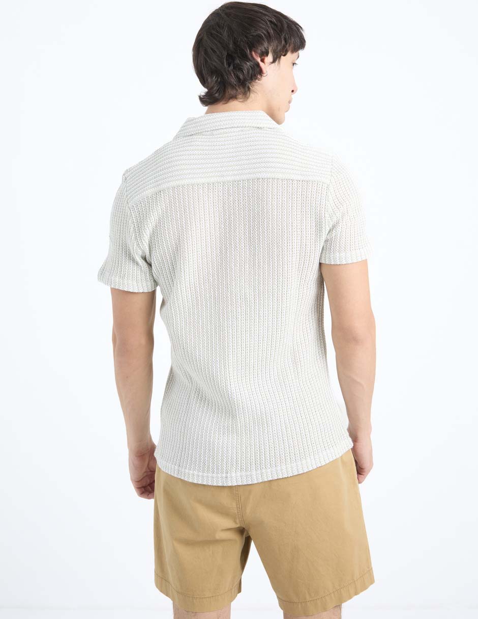 Camisa casual manga corta para hombre 6