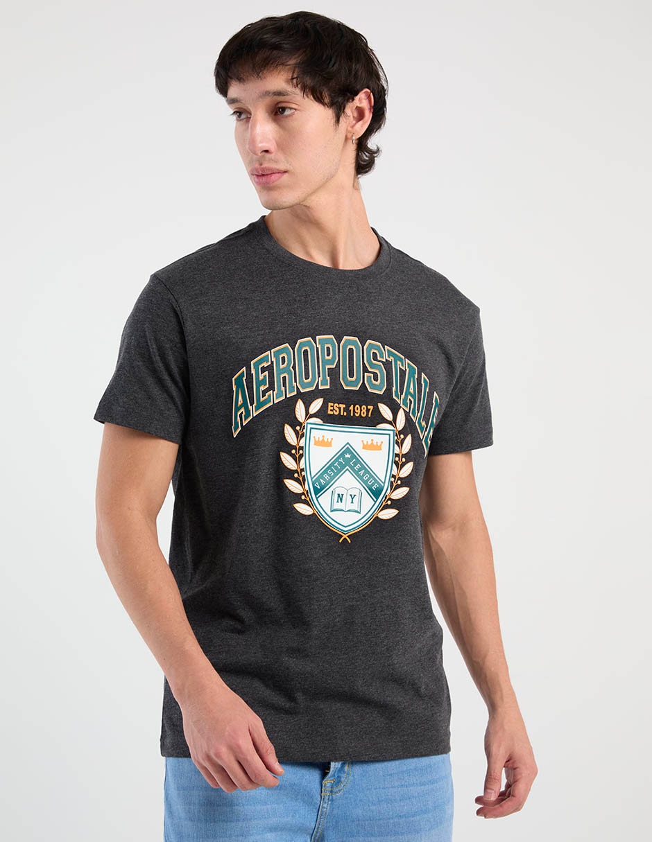 Playera aéropostale cuello redondo para hombre