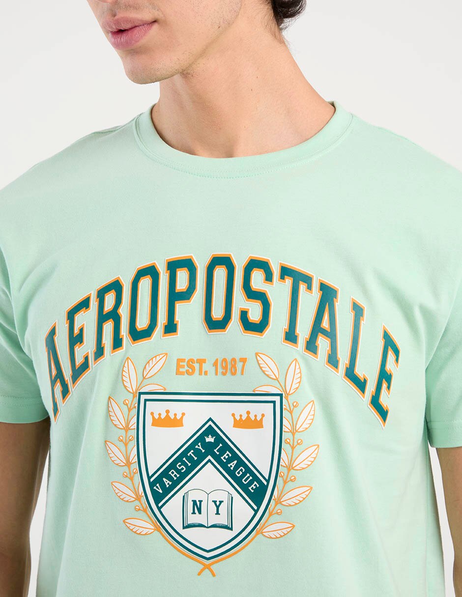 Playera aéropostale cuello redondo para hombre