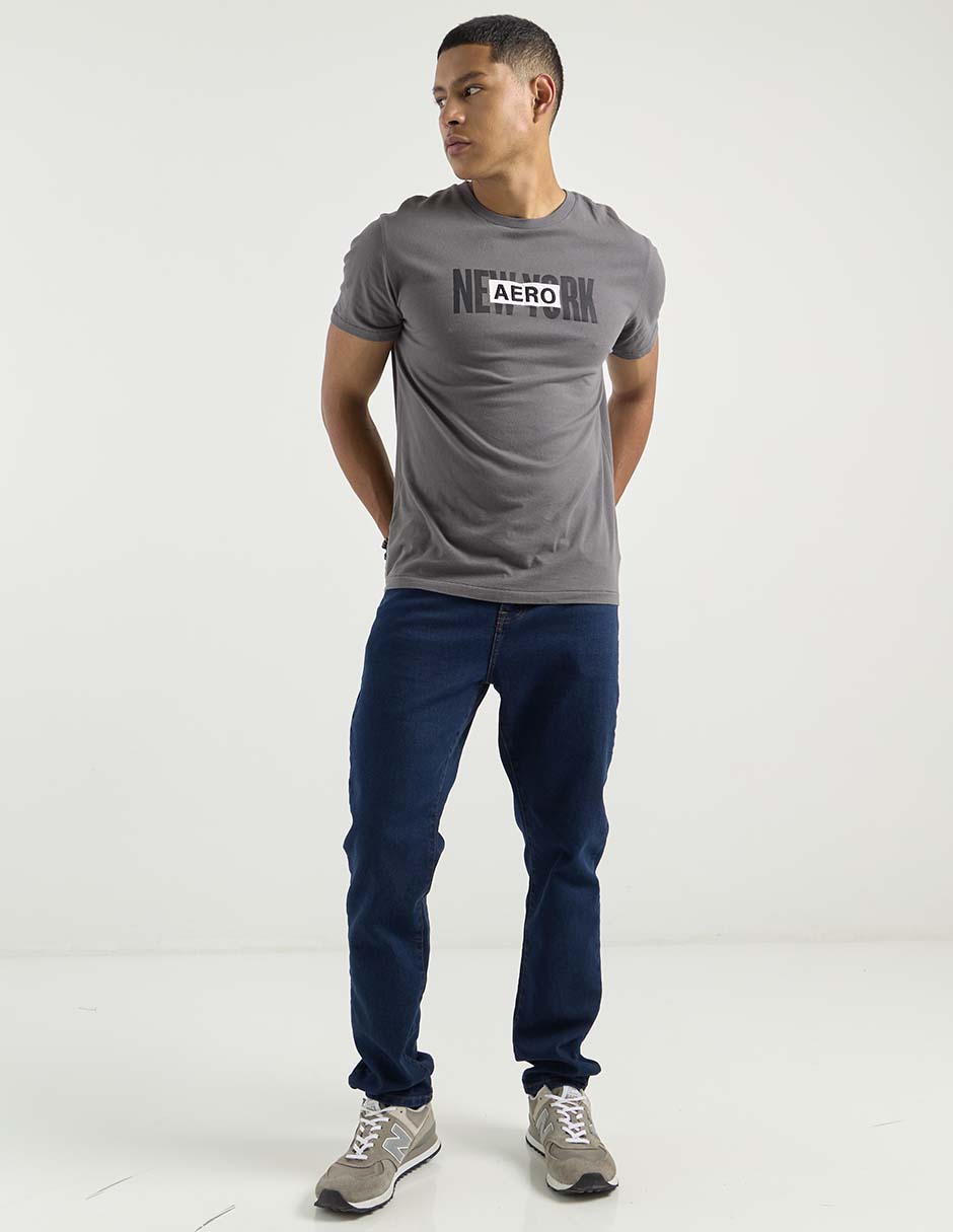 Jeans straight Aéropostale lavado obscuro para hombre