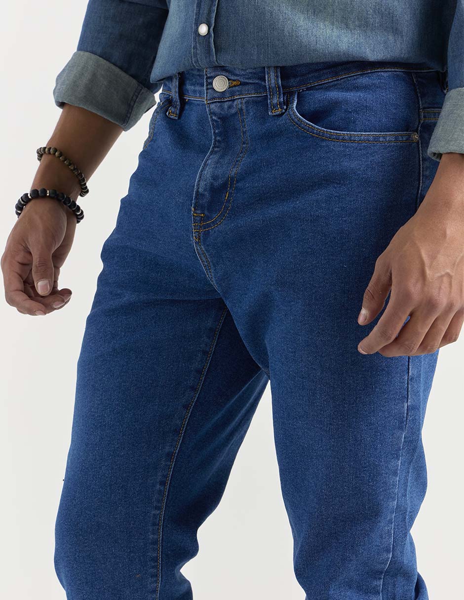 Jeans straight Aéropostale lavado medio para hombre