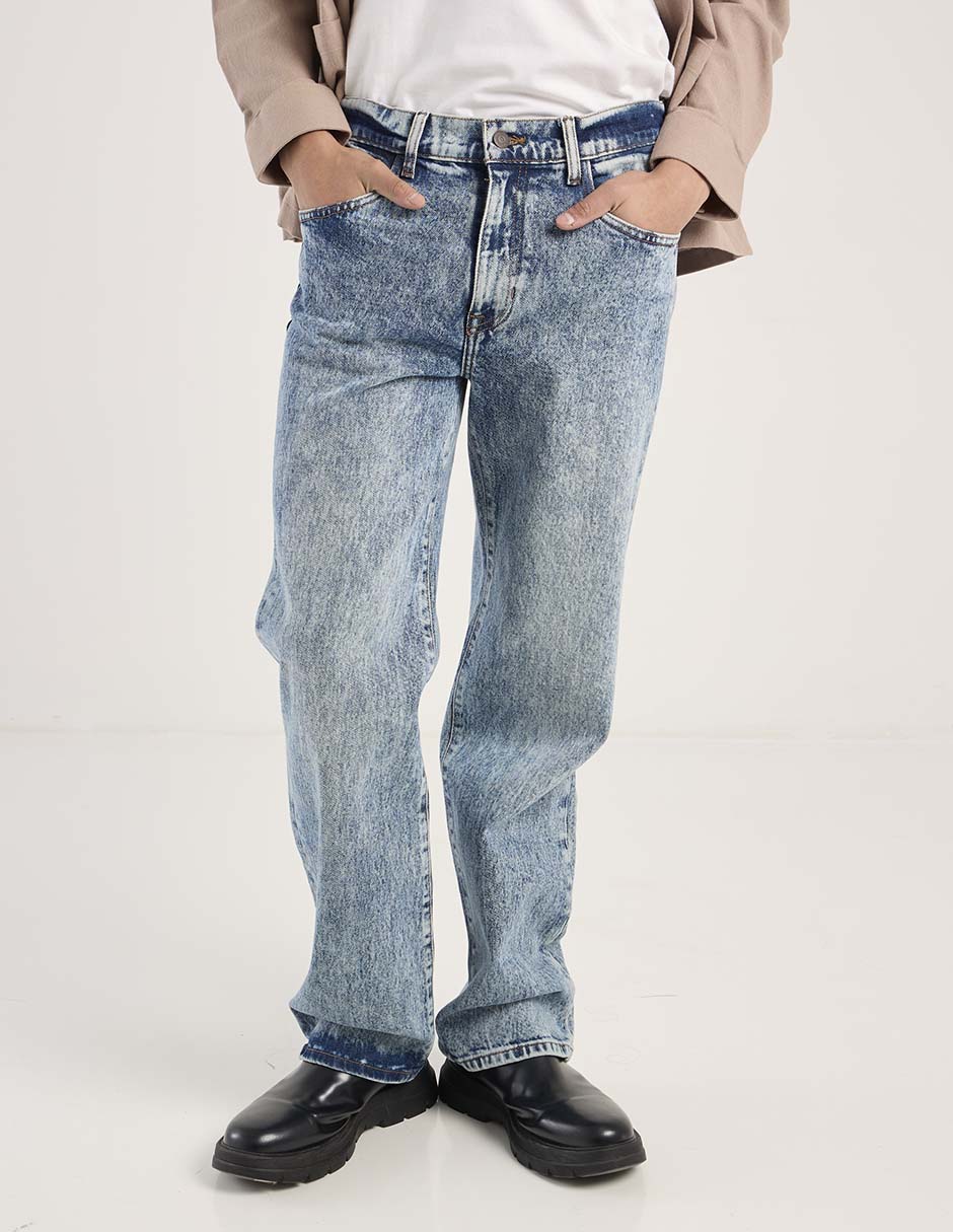 Jeans straight Aéropostale lavado acid wash para hombre