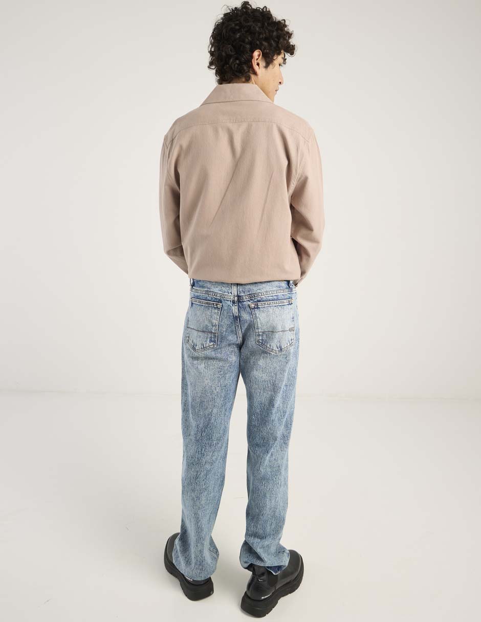 Jeans straight Aéropostale lavado acid wash para hombre