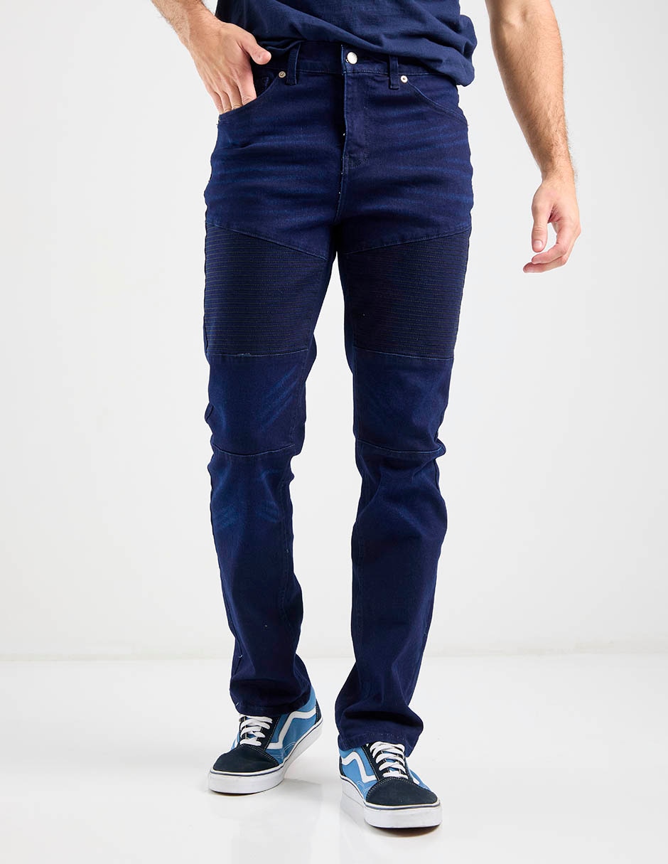 Jeans regular lavado obscuro para hombre