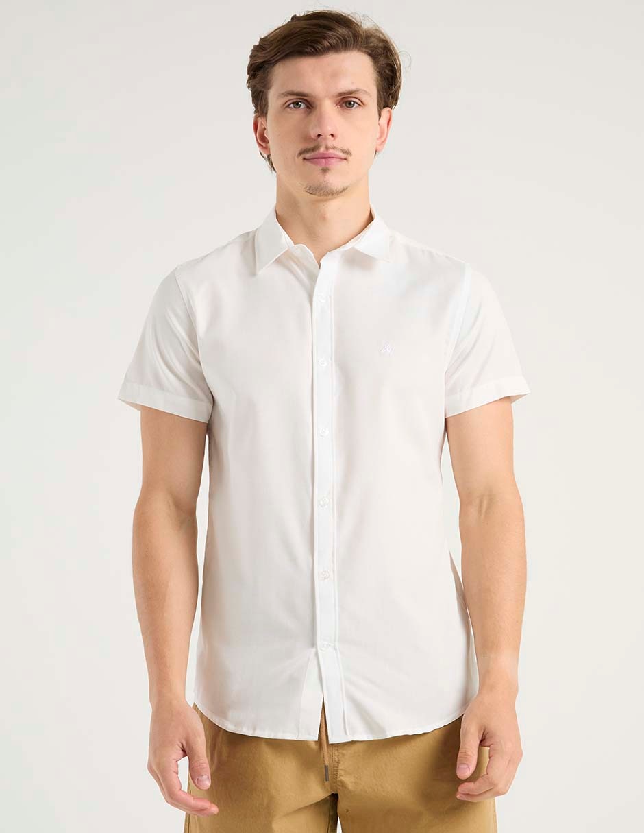 Camisa casual Aéropostale de algodón manga corta para hombre